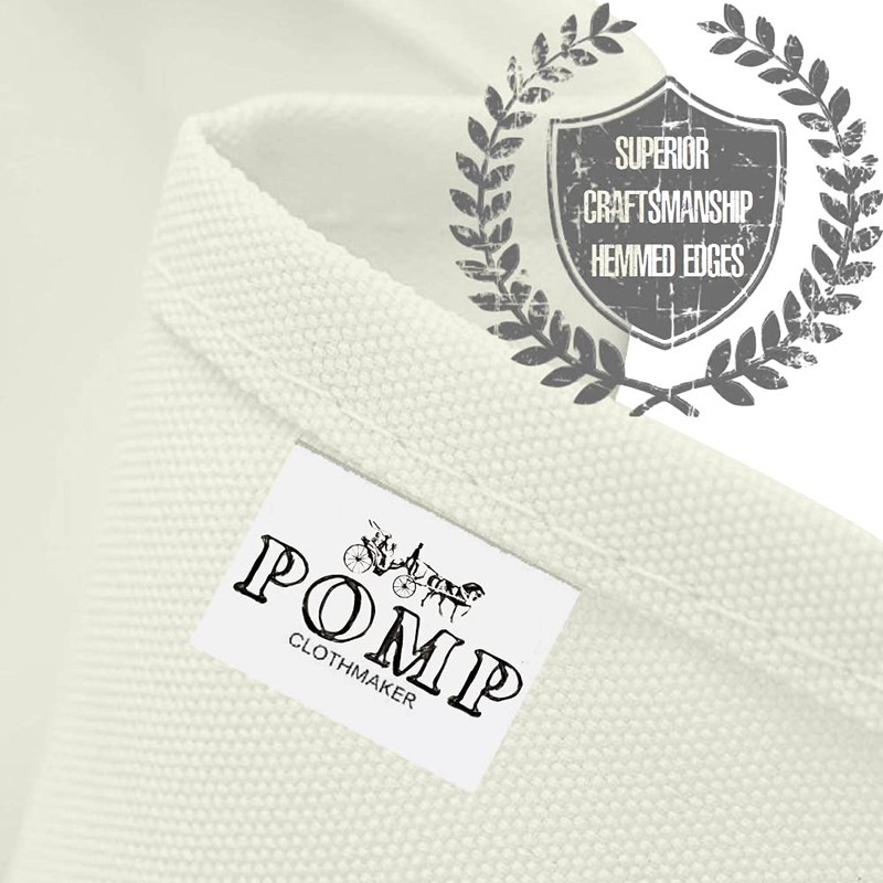 Pomp Ivory 120" Inch Round Premium Polyester Tablecloth | Wrinkle