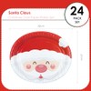 Christmas Party Oval Paper Plates Set 24 Pieces Santa Claus