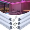 Muzata 6Pack 3.3FT/1M Excellent Spotless LED Channel with Thicker Milky