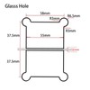 Cokritsm 2Pack Silver Glass Shower Door Hinges 180 Degrees Door