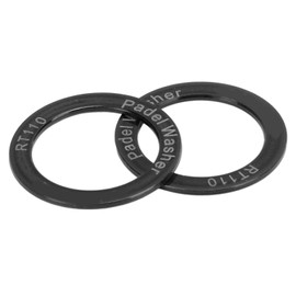 BOROCO Bicycle Pedal Washers, Pack of 2 Bicycle Pedals Seal Made of Titanium Alloy, Waterproof Road Bike Pedals Washers for Bicycle Accessories (Black)