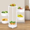 KONKENIE 5 Tier Rotating Kitchen Storage Basket Stackable Storage Shelf