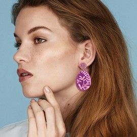 Easter Earrings for Women Dainty Bunny Earrings for Girls Acrylic Rabbit Dangle Earrings Easter Jewelry Birthday Gift