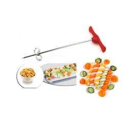 MEETCUTE Fruits & Vegetables Spiral Twist Knife,Stainless Steel Spiral Twist Knife, Twist Shredder Ideal for Healthy Snacks, Chips, Parties
