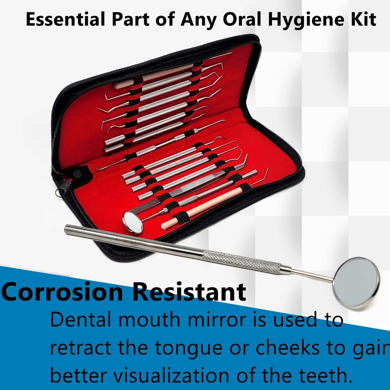 Dental Mouth Teeth Inspection Mirror #5 with Stainless Handle, Cone