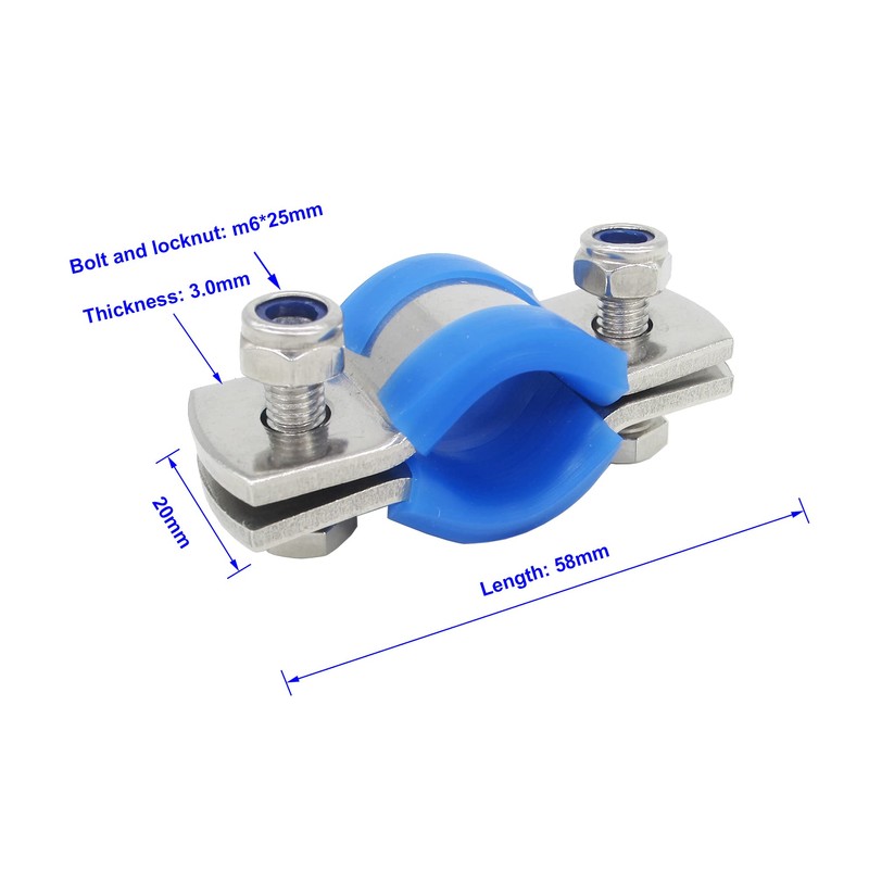 Stainless Steel Heavy Duty Flat Band Pipe Hose Clamp with