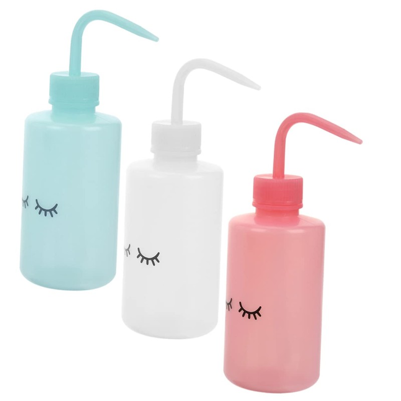 Baluue 3sets Eyelash Water Bottle for Extensions 250ml Squeeze Bottle