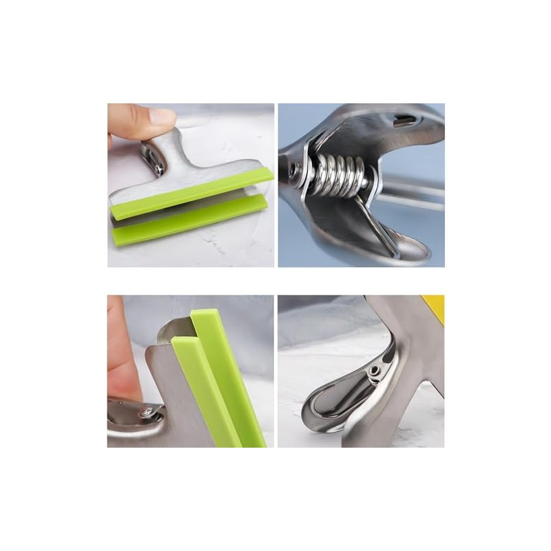 Zerodis Clips para Bolsas, Clips de Alimentos de Acero Inoxidable