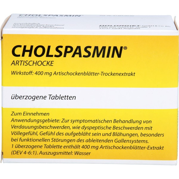 Dr. Theiss CHOLSPASMIN Artischocke Tabletten, 100 St. Tabletten