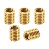 PATIKIL Brass Threaded Repair Insert Nut, 5 Pcs M8x1.25 Male
