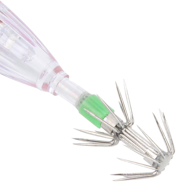 Luminous Squid Jig Hooks Red Light Colour LED Fishing Lure