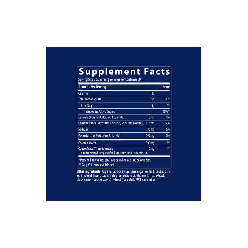 Trace Minerals Electrolitos En Gomitas, 263 Mg, 90 Gom Sfn