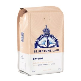 Bluestone Lane Coffee Beans, Bayside Blonde Light Roast, Whole Bean, 12 Ounce Bag