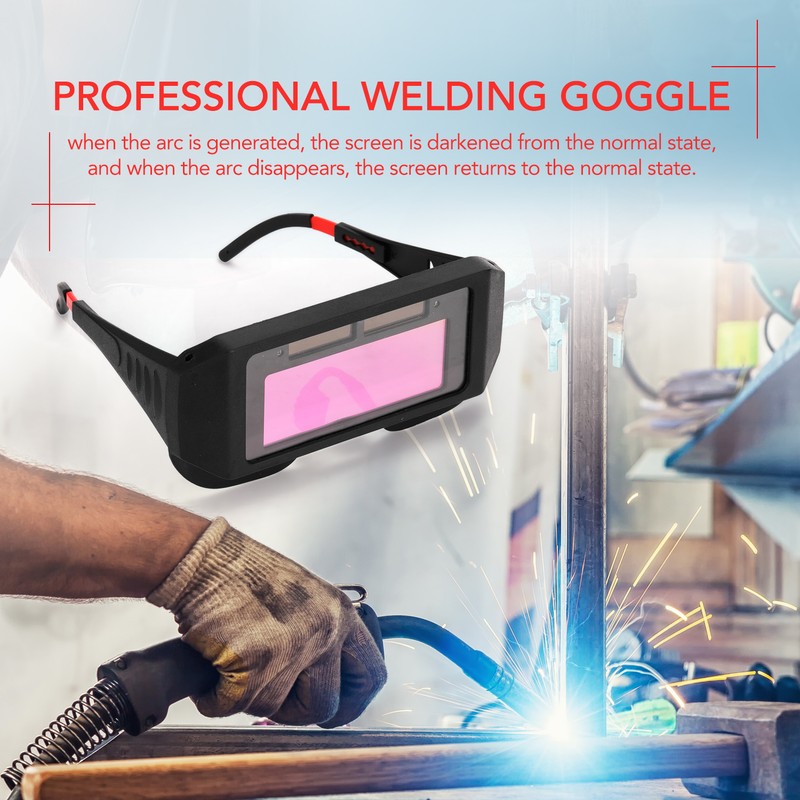 Professional Solar Energy Auto Darkening Welding Safety Goggles Anti-glare Ultraviolet