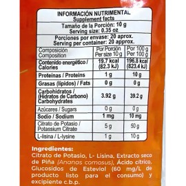 Citrato De Potasio Piña 200 G Herbolaria Saludable                                                                                                    