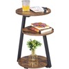 BEWISHOME Round End Table Side Table with Metal Frame, Accent