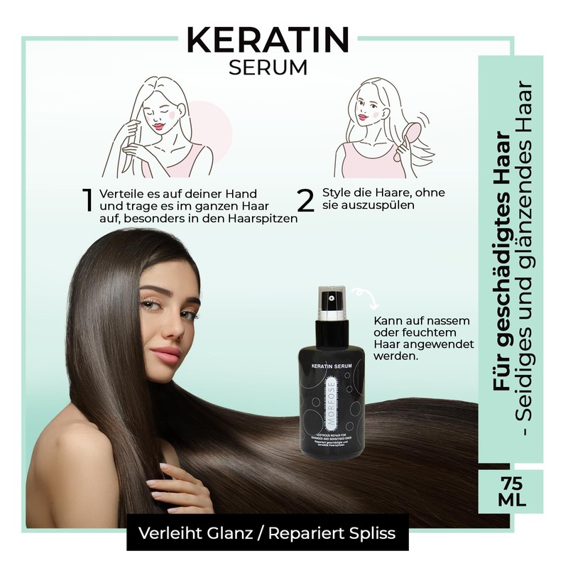 Morfose Keratin Hair Serum 75 ml - Hair Serum with