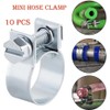 LonESA 10-Pack Heavy-Duty Zinc-Plated Mini Hose Clamps, 25-27mm – Ideal