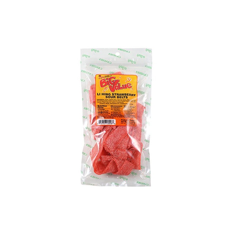 Enjoy Li Hing Strawberry Sour Belts (8 ounce)