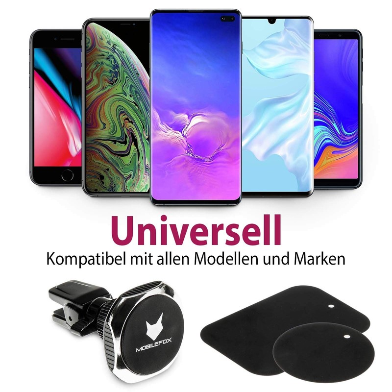 Mobilefox 360° Universal KFZ Magnet Handy Halterung verstellbar Auto Lüftungs