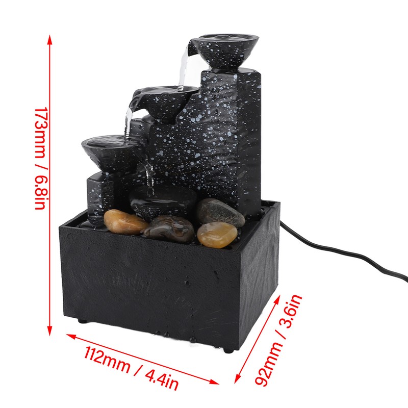 Tabletop Fountain Circulating Water Decorative USB Desk Waterfall Fountain with