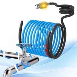 MAXKOSKO Heating Cable for Pipe Freeze Protection, Self-Regulating Heat Tape for Water Pipes for Metal and Plastic Home Pipes, Energy-Saving Heat Trace Cable Keeps Water Flowing at -40 °F, 18 Ft 120 V