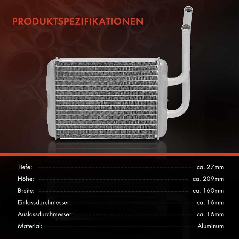 Frankberg Heat Exchanger Interior Heating Compatible with Twingo I C06