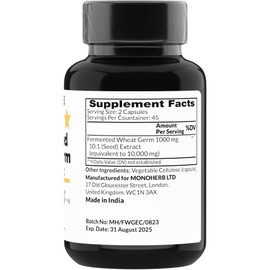 Fermented Wheat Germ Extract 1000 mg - 90 Vegetarian Capsules - Spermidine