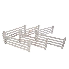 Kids Globe 6 houten hekken 1:24 wit 510229