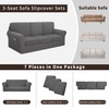 Easy-Going 7 Pieces Stretch Couch Cover Washable Sofa Cover Set