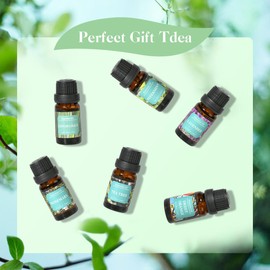 Essential Oils Set, Premium Pure and Natural Essential Oils, lemon grass, Lavender, sweet orange, peppermint, rosemary, tea tree Fragrance Oils for Aromatherapy Diffuser