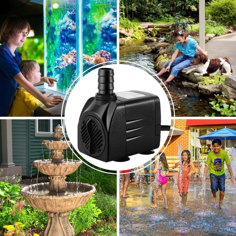 CWKJ Fountain Pump 400GPH Submersible Water Pump Durable 25W Outdoor