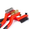 Small Wire Brush Set, Wire Brushes for Cleaning Rust Removal,