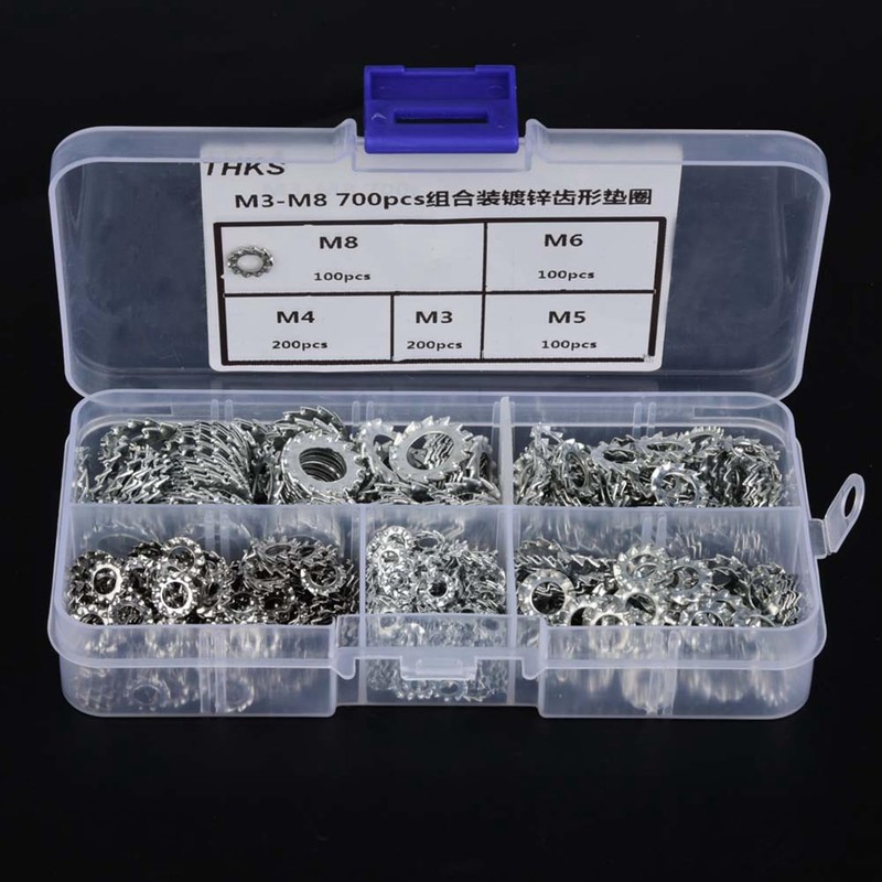 Tooth Washers, 700 Pieces Toothed Washers, Galvanised Flap Discs, External