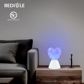 REDIGPLE LED Heart-Shaped Color Changing lamp, Unique Heart-Shaped Design Fills Colorful Night Lights with Love, Best Children, Couples, Family Gifts, FE-004
