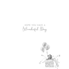 Friend Birthday Card - Female - for Her - Special Friend - Puppy Dog and Balloons - Artistic Floral Butterfly Design - Made in the UK - Eco-Friendly