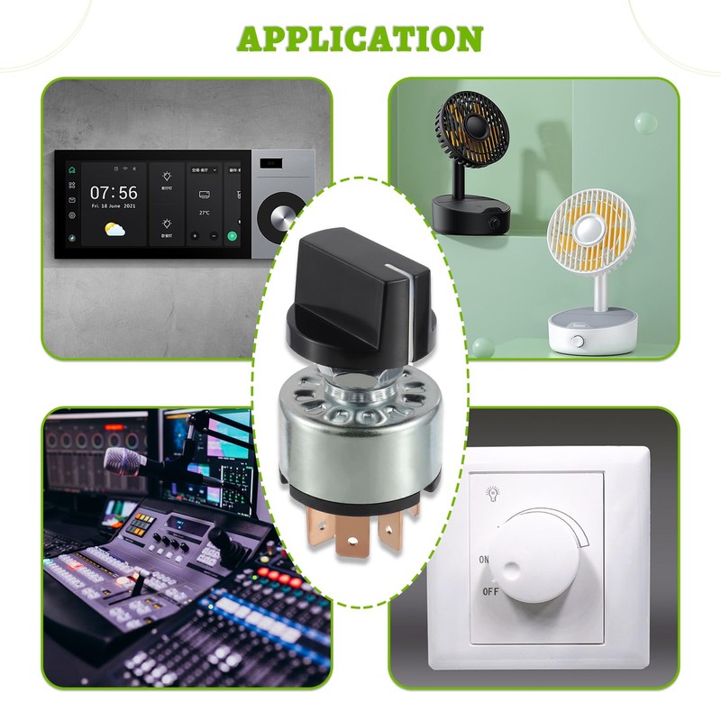 EPLZON 12A 250V/16A 125V Rotary Switch 4Position 3Speed Fan Heater