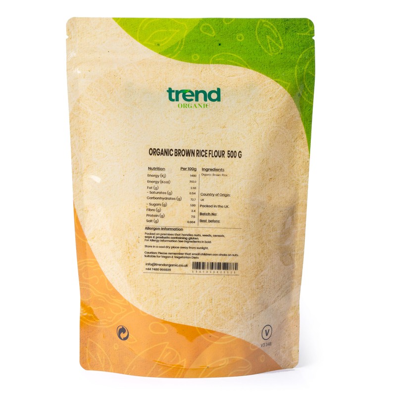 Trend Organic Brown Rice Flour with Mild Nutty Flavour -