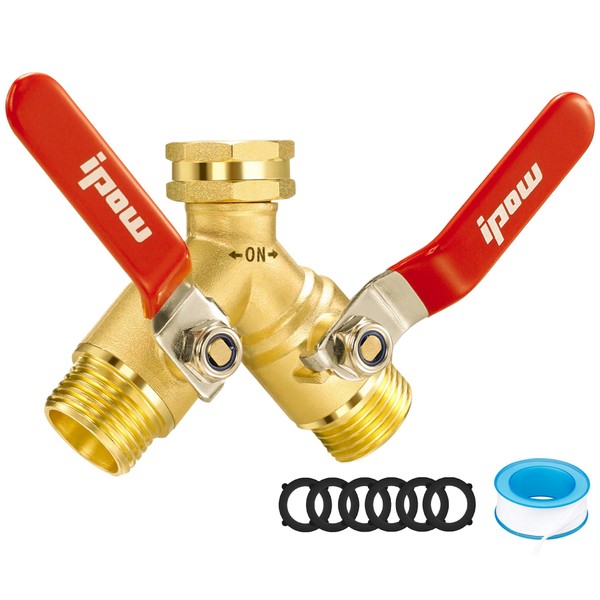 IPOW IPOW Upgrade Garden Hose Y Valve Hose Splitter With