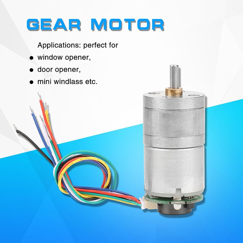 DC Encoder Gear Motor with Cable, Electric Micro Speed Reduction