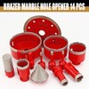 Diamond Hole Saw Kit,14 PCS Porcelain Tile Drill Bits Set