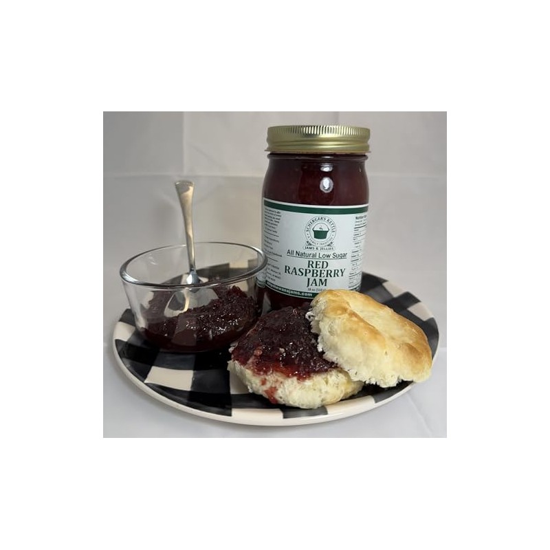 Red Raspberry Jam, All Natural/Low Sugar, 18 oz