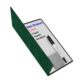 Mehaving Portable Small White Board Dry Erase Board, Reusable 9.5 * 6.6in Notebook Memo, Office Home Supplies Desk Accessories MH760 (Green)