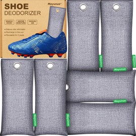 Mayunuo Shoe Deodorizer 6 Pack, More Effective Than Shoes Deodorizer Balls, Shoes Odor Eliminator Smell Remover Moisture Absorber Air Freshener for Gym Bags, Closets, Boot, Shoe Odor Elimination