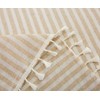 Plenmor Cotton Linen Tablecloth for Round Table Stripe Tassel Round