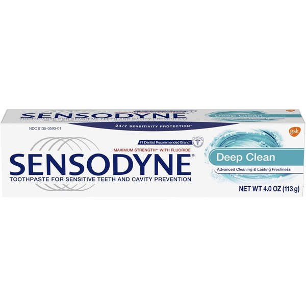 Sensodyne Toothpaste for Sensitive Teeth Deep Clean - 4 oz