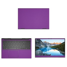 Decalrus - Protective Decal for The Dell Inspiron 7000 i7506 2-in-1 with Active Pen (15.6" Screen) Laptop Purple Carbon Fiber Vinyl Cover wrap CFdellInspiron15_I7506penPurple