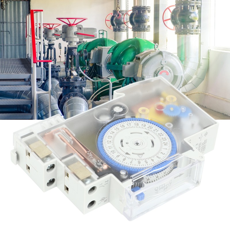 Time Switch Transparent 24h Mechanical Timer Switch with Battery for