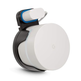 Coby Wall Mount Compatible for Google Home WiFi, Black | Secures Mesh Routers to Wall Outlets, Hides USB Cable for Cable Management | Attach, Power & Charge - Easy Install, No Nails | Non-Slip Grip