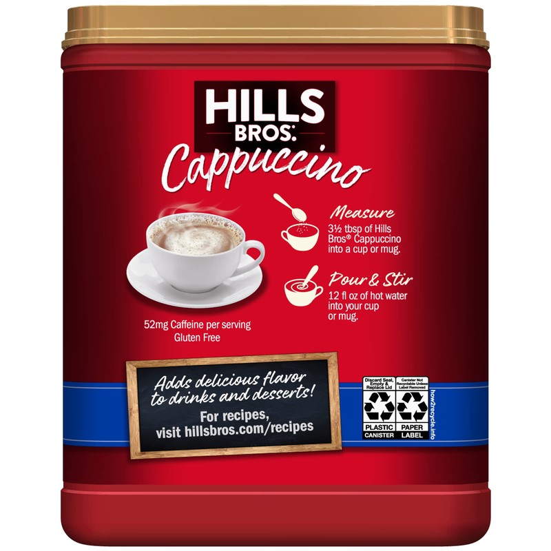 Hills Bros. Instant Cappuccino Mix, French Vanilla - Easy to